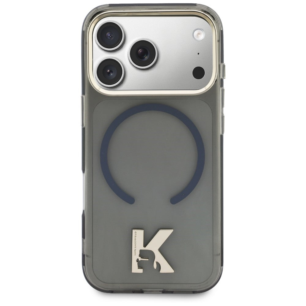 Custodia MagSafe per Apple iPhone 18 Pro Max / 17 Pro Max, Karl Lagerfeld, IML Karl Head Logo, nera