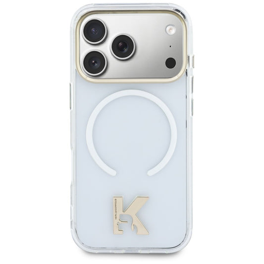 Custodia MagSafe per Apple iPhone 18 Pro Max / 17 Pro Max, Karl Lagerfeld, IML Karl Head Logo, trasparente