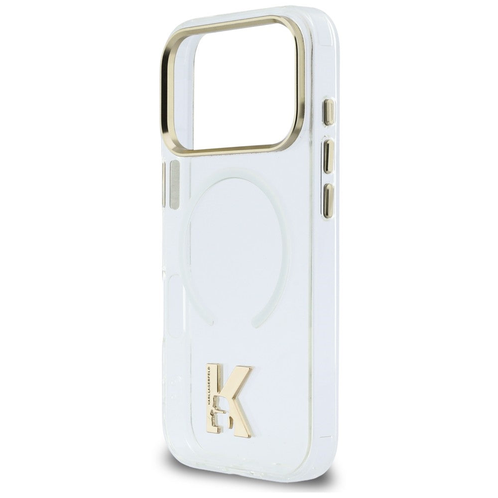 Custodia MagSafe per Apple iPhone 18 Pro Max / 17 Pro Max, Karl Lagerfeld, IML Karl Head Logo, trasparente