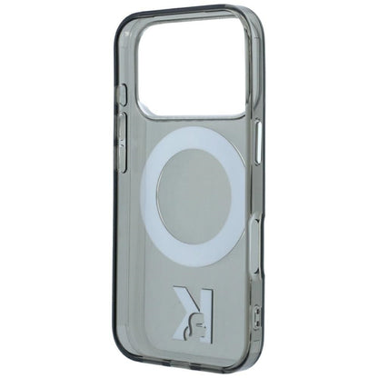 Custodia MagSafe per Apple iPhone 18 Pro Max / 17 Pro Max, Karl Lagerfeld, IML Ring Stand Kameo Metal, Nera