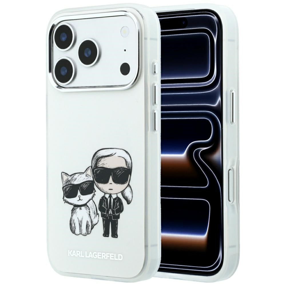 Custodia MagSafe per Apple iPhone 18 Pro Max / 17 Pro Max, Karl Lagerfeld, KC Bodies Sketch, Beige
