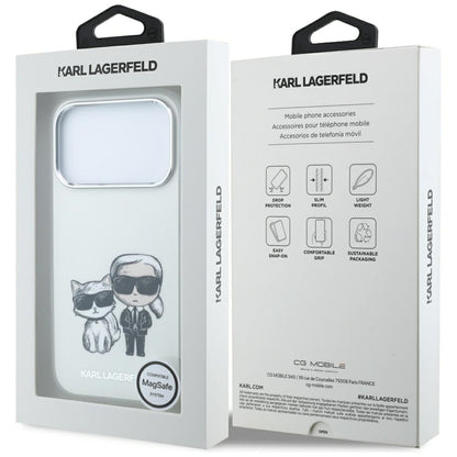 Custodia MagSafe per Apple iPhone 18 Pro Max / 17 Pro Max, Karl Lagerfeld, KC Bodies Sketch, Beige