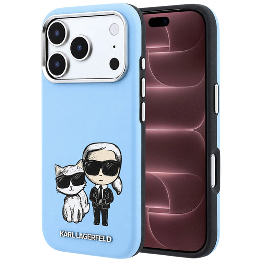 Custodia MagSafe per Apple iPhone 18 Pro Max / 17 Pro Max, Karl Lagerfeld, KC Bodies Sketch, Blu