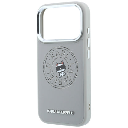 Custodia MagSafe per Apple iPhone 18 Pro Max / 17 Pro Max, Karl Lagerfeld, Point and Choupette Sketch, Grigio