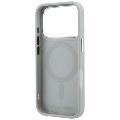 Custodia MagSafe per Apple iPhone 18 Pro Max / 17 Pro Max, Karl Lagerfeld, Point and Choupette Sketch, Grigio