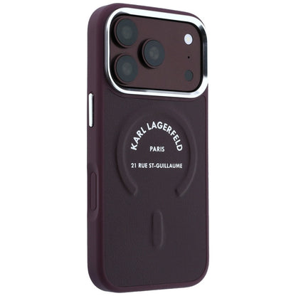 Custodia MagSafe per Apple iPhone 18 Pro Max / 17 Pro Max, Karl Lagerfeld, Anello Karl RSG Logo, Vinaccia