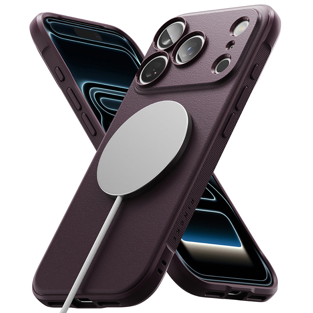 Custodia MagSafe per Apple iPhone 18 Pro Max / 17 Pro Max, Ringke, Onyx, bordeaux scuro
