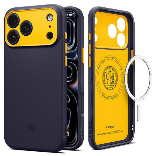 Custodia MagSafe per Apple iPhone 18 Pro Max / 17 Pro Max, Spigen, Caseology Nano Pop, Viola ACS12140