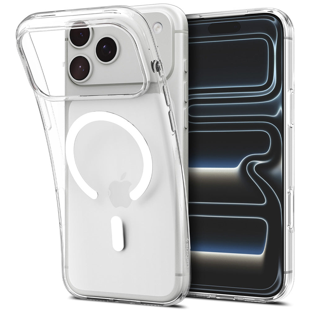 Custodia MagSafe per Apple iPhone 18 Pro Max / 17 Pro Max, Spigen, Liquid Crystal, Trasparente Bianca ACS12143