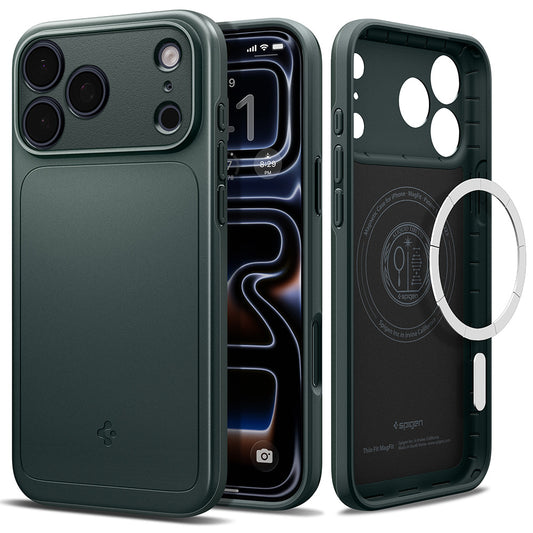 Custodia MagSafe per Apple iPhone 18 Pro Max / 17 Pro Max, Spigen, Thin Fit, Verde ACS12106