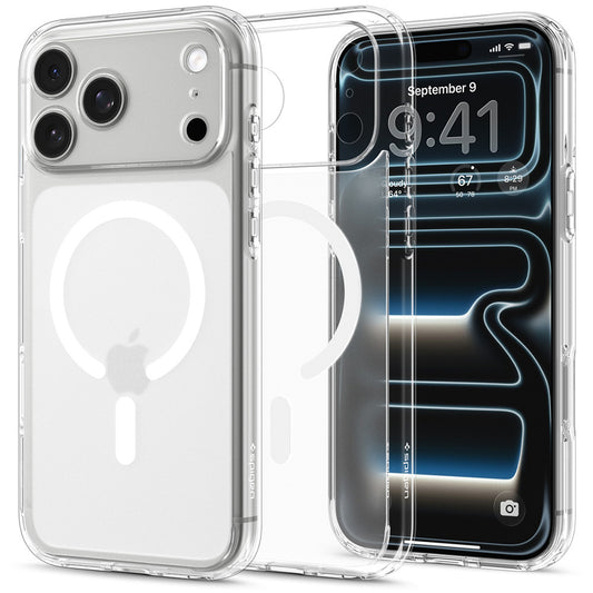 Custodia MagSafe per Apple iPhone 18 Pro Max / 17 Pro Max, Spigen, Ultra Hybrid, Bianco Satinato ACS12124