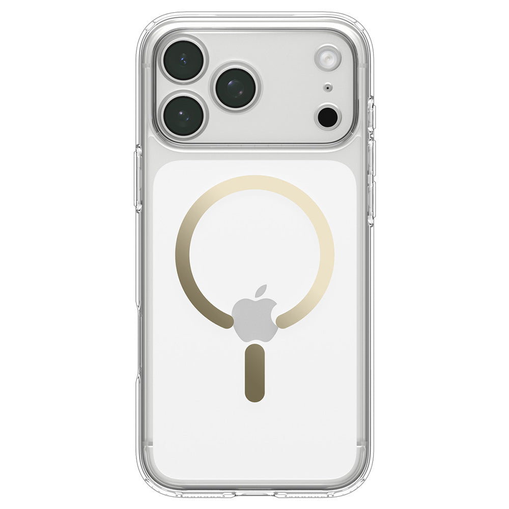 Custodia MagSafe per Apple iPhone 18 Pro Max / 17 Pro Max, Spigen, Ultra Hybrid, Oro Trasparente ACS12120