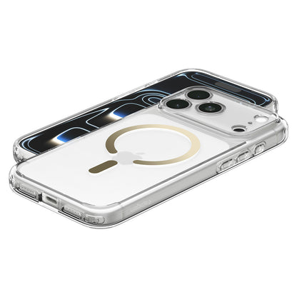 Custodia MagSafe per Apple iPhone 18 Pro Max / 17 Pro Max, Spigen, Ultra Hybrid, Oro Trasparente ACS12120