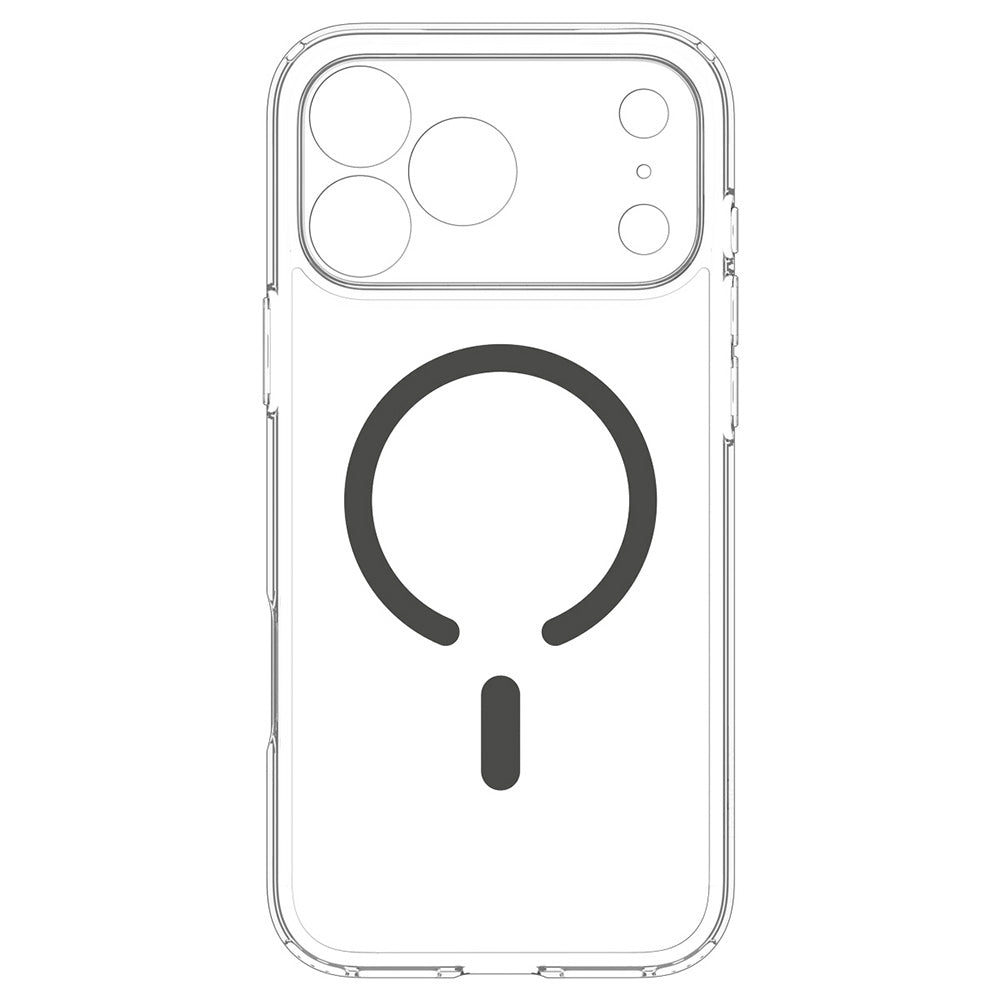 Custodia MagSafe per Apple iPhone 18 Pro Max / 17 Pro Max, Spigen, Ultra Hybrid, Grigio Trasparente ACS12119