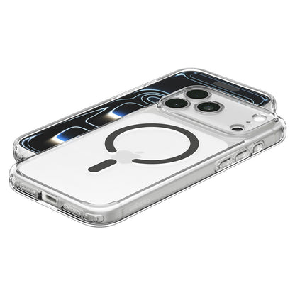Custodia MagSafe per Apple iPhone 18 Pro Max / 17 Pro Max, Spigen, Ultra Hybrid, Grigio Trasparente ACS12119