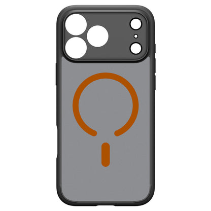 Custodia MagSafe per Apple iPhone 18 Pro Max / 17 Pro Max, Spigen, Ultra Hybrid, Nera Arancione Satinata ACS12125