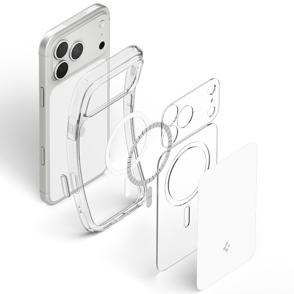 Custodia MagSafe per Apple iPhone 18 Pro Max / 17 Pro Max, Spigen, Ultra Hybrid T, Bianca ACS12132