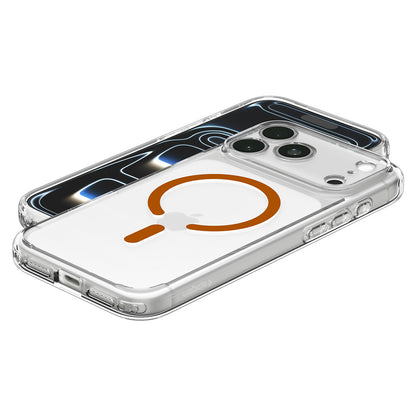 Custodia MagSafe per Apple iPhone 18 Pro Max / 17 Pro Max, Spigen, Ultra Hybrid, Trasparente Arancione ACS12122