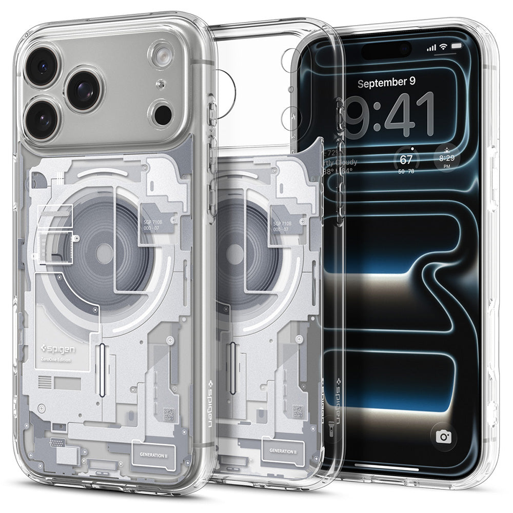 Custodia MagSafe per Apple iPhone 18 Pro Max / 17 Pro Max, Spigen, Ultra Hybrid Zero One, Bianca ACS12126