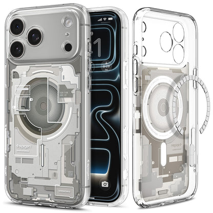 Custodia MagSafe per Apple iPhone 18 Pro Max / 17 Pro Max, Spigen, Ultra Hybrid Zero One, Grigio ACS12127