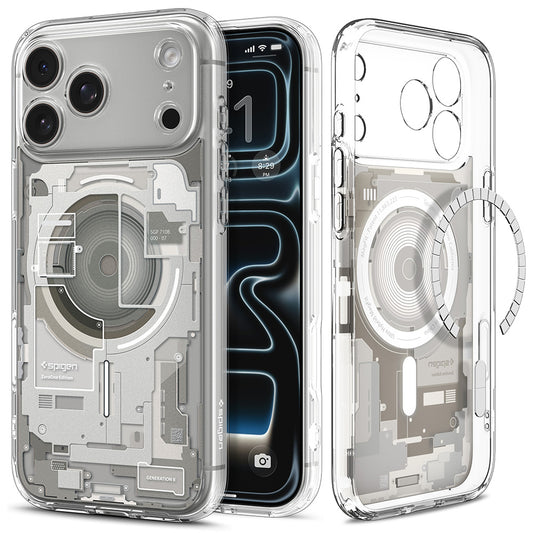 Custodia MagSafe per Apple iPhone 18 Pro Max / 17 Pro Max, Spigen, Ultra Hybrid Zero One, Grigio ACS12127