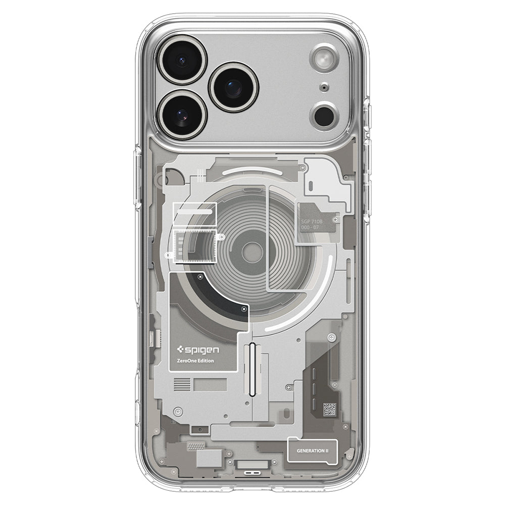 Custodia MagSafe per Apple iPhone 18 Pro Max / 17 Pro Max, Spigen, Ultra Hybrid Zero One, Grigio ACS12127