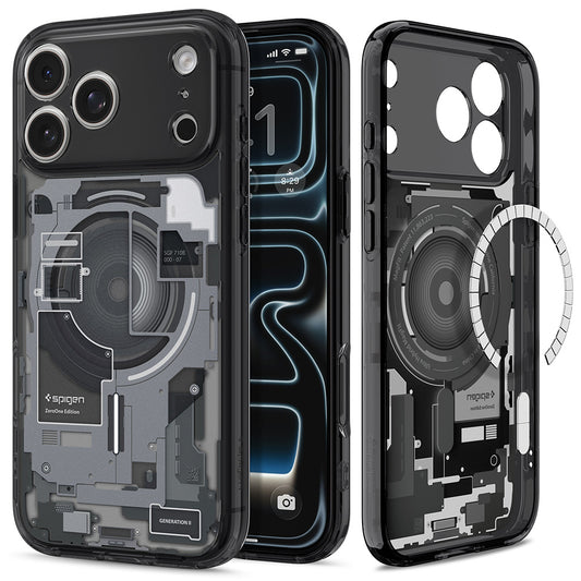 Custodia MagSafe per Apple iPhone 18 Pro Max / 17 Pro Max, Spigen, Ultra Hybrid Zero One, Nera ACS12128