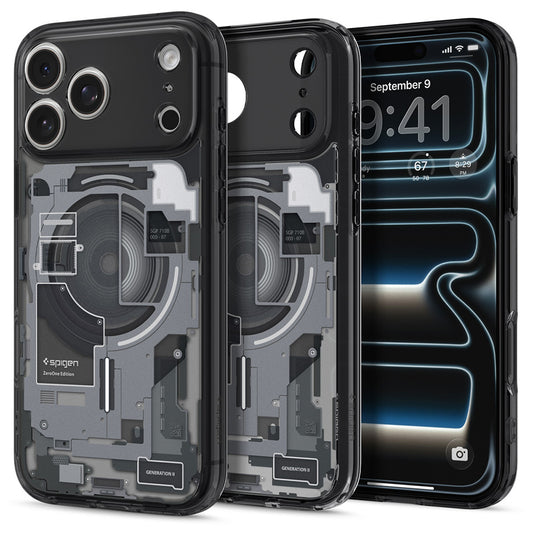 Custodia MagSafe per Apple iPhone 18 Pro Max / 17 Pro Max, Spigen, Ultra Hybrid Zero One, Nera ACS12128