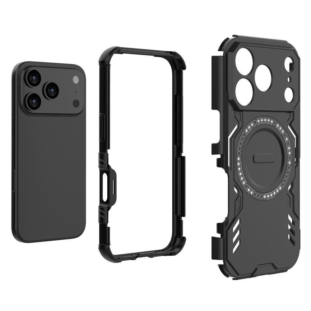 Custodia MagSafe per Apple iPhone 18 Pro Max / 17 Pro Max, Techsuit, ArmorMag, Nera