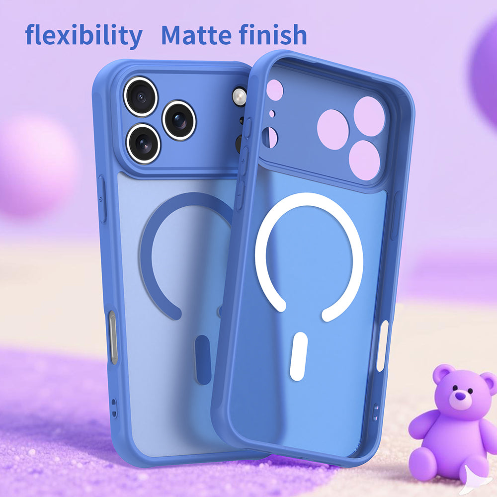 Custodia MagSafe per Apple iPhone 18 Pro Max / 17 Pro Max, Techsuit, HaloFrost II, Blu
