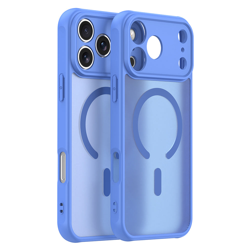 Custodia MagSafe per Apple iPhone 18 Pro Max / 17 Pro Max, Techsuit, HaloFrost II, Blu