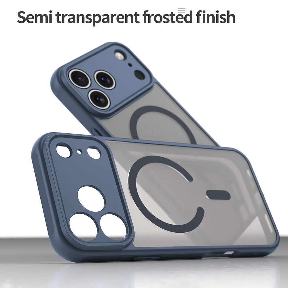 Custodia MagSafe per Apple iPhone 18 Pro Max / 17 Pro Max, Techsuit, HaloFrost II, Blu Navy