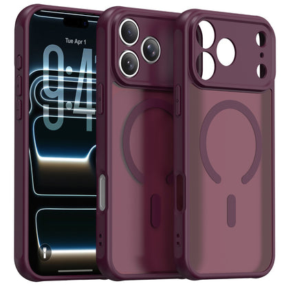 Custodia MagSafe per Apple iPhone 18 Pro Max / 17 Pro Max, Techsuit, HaloFrost II, Bordeaux Scuro