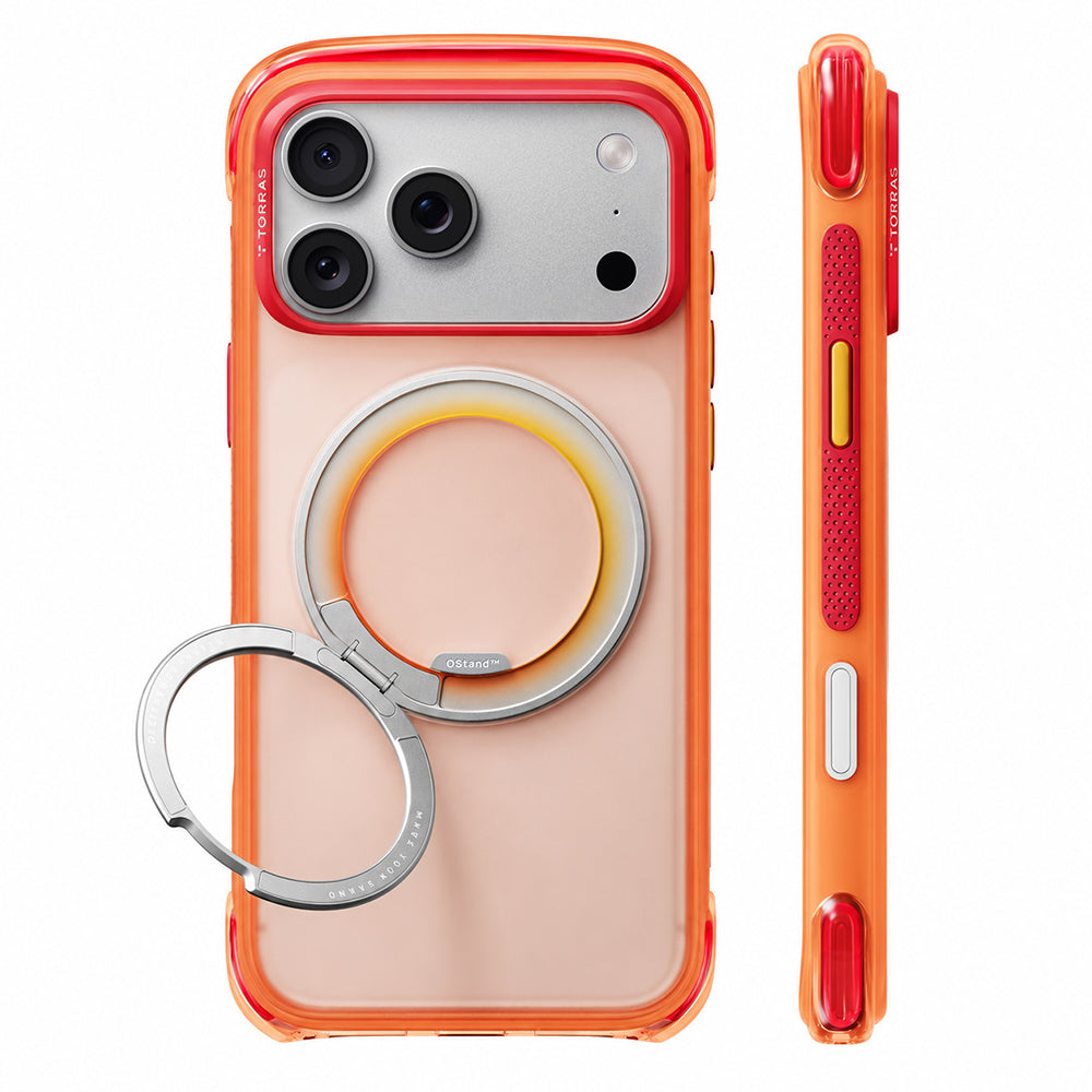 Custodia MagSafe per Apple iPhone 18 Pro Max / 17 Pro Max, Torras, O3 Air Core, Arancione