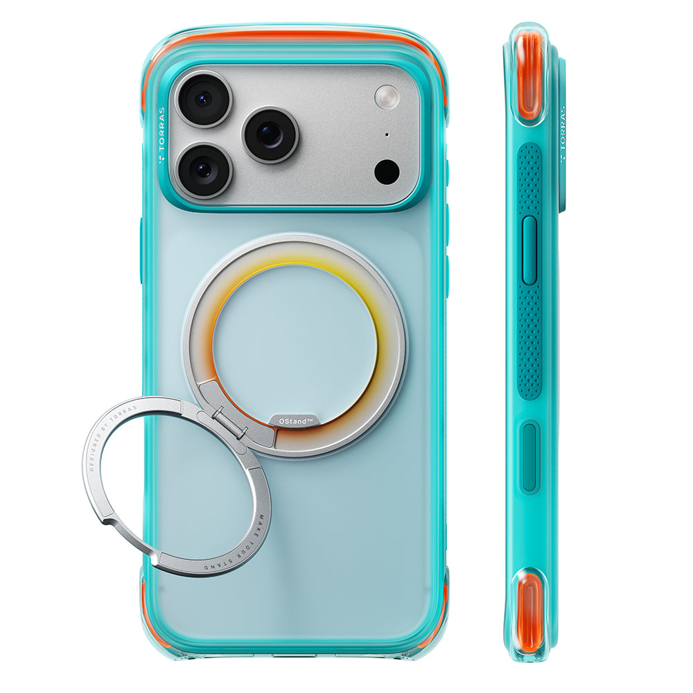 Custodia MagSafe per Apple iPhone 18 Pro Max / 17 Pro Max, Torras, O3 Air Core, Turchese