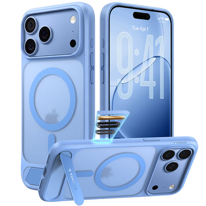 Custodia MagSafe per Apple iPhone 18 Pro Max / 17 Pro Max, Torras, Ostand L1 Guardian, Blu