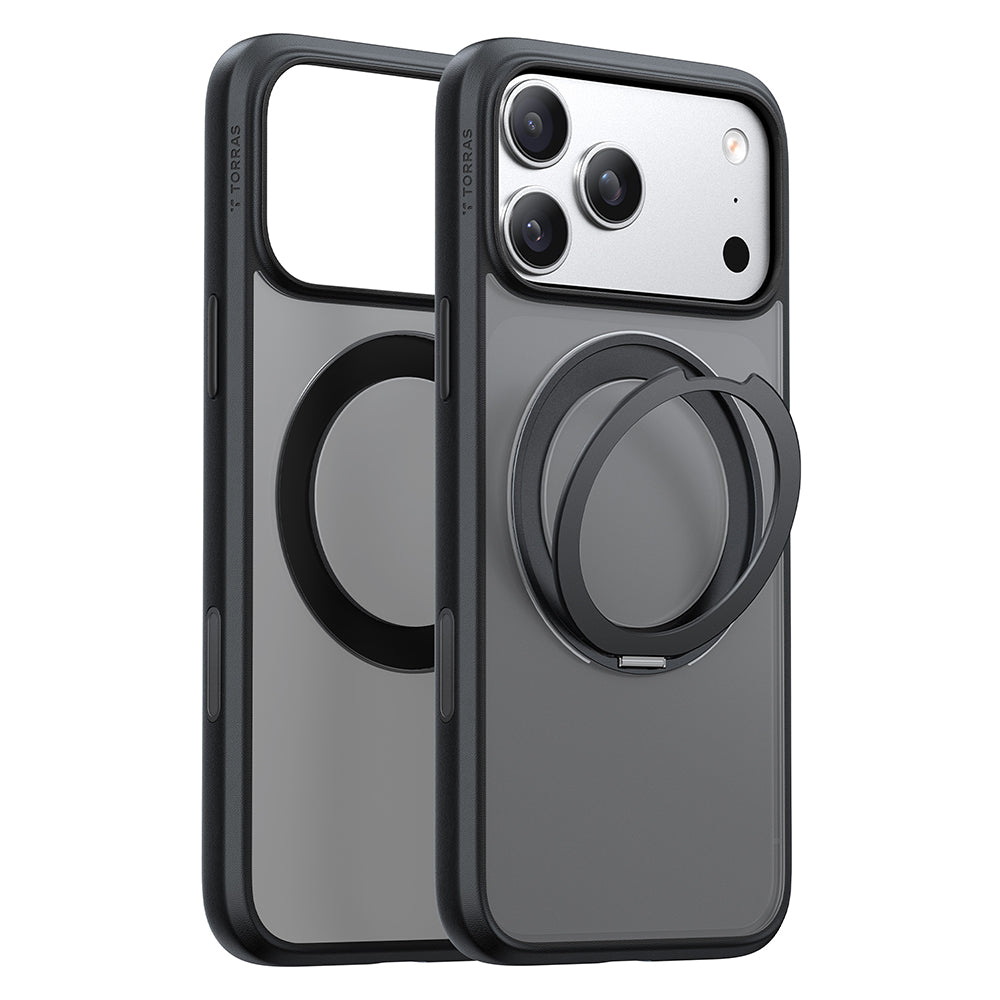 Custodia MagSafe per Apple iPhone 18 Pro Max / 17 Pro Max, Torras, Ostand O1 Guardian, Nera