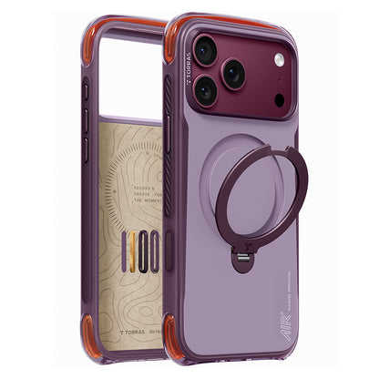 Custodia MagSafe per Apple iPhone 18 Pro Max / 17 Pro Max, Torras, Ostand Q3 Air Pro, Viola