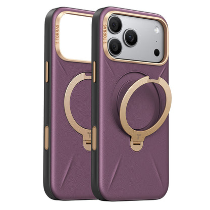 Custodia MagSafe per Apple iPhone 18 Pro Max / 17 Pro Max, Torras, QPRO Leather, Viola