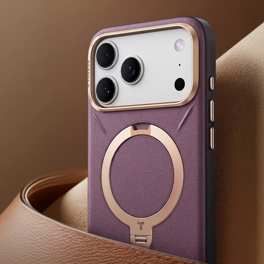 Custodia MagSafe per Apple iPhone 18 Pro Max / 17 Pro Max, Torras, QPRO Leather, Nera