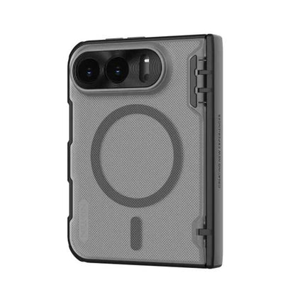 Custodia MagSafe per Apple iPhone Duo, Nillkin, Super Frosted Shield, nera trasparente satinata