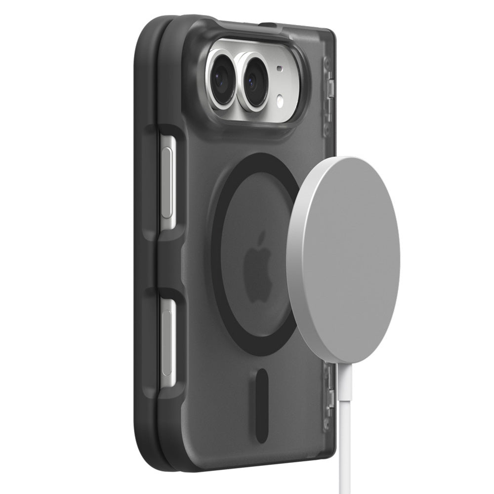 Custodia MagSafe per Apple iPhone Duo, Spigen, Ultra Hybrid Pro, nera satinata ACS11689
