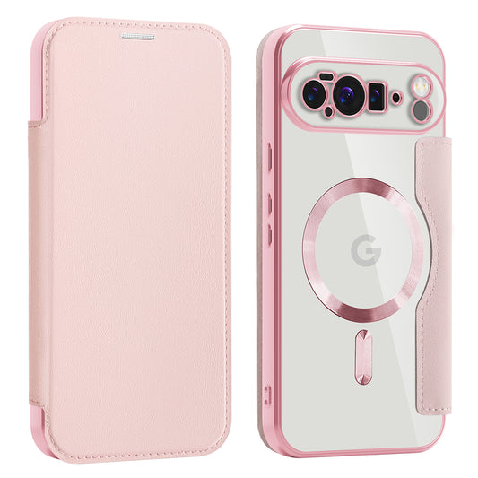 Custodia MagSafe per Google Pixel 10 Pro XL, Techsuit, SmartMag Book, Rosa