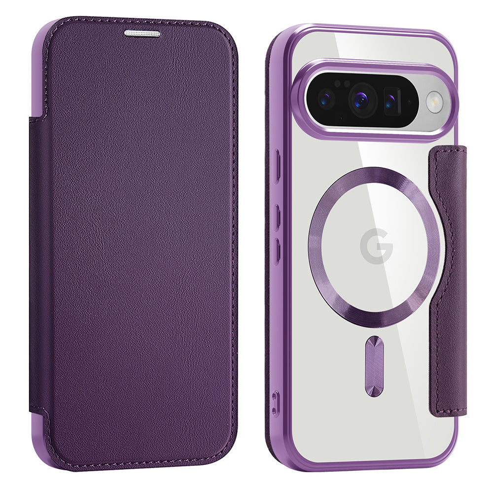 MagSafe Case for Google Pixel 10 Pro / 10, Techsuit, SmartMag Book, Purple