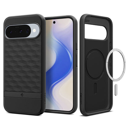Custodia MagSafe per Google Pixel 10 Pro / 10, Spigen, Caseology Parallax, Nera Opaca ACS09708