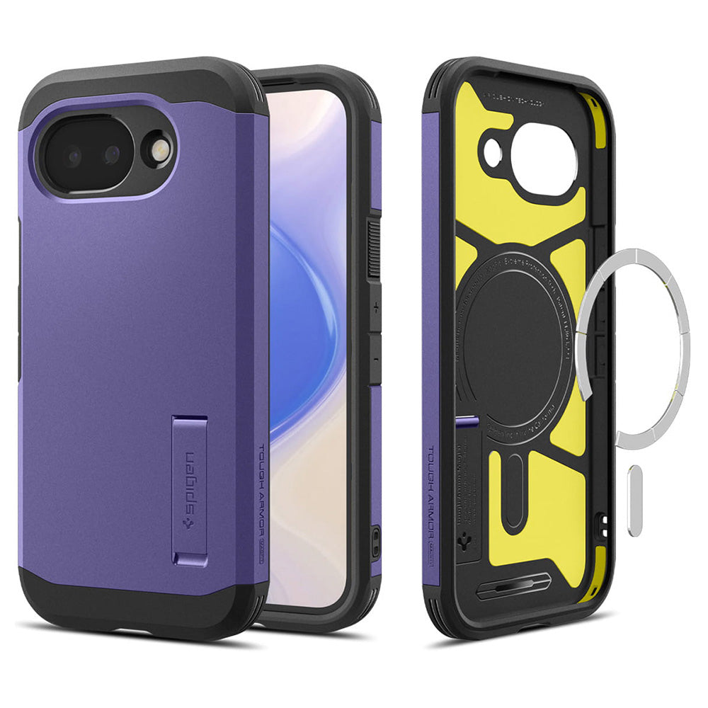 Custodia MagSafe per Google Pixel 10a, Spigen, Tough Armor, Viola ACS11281