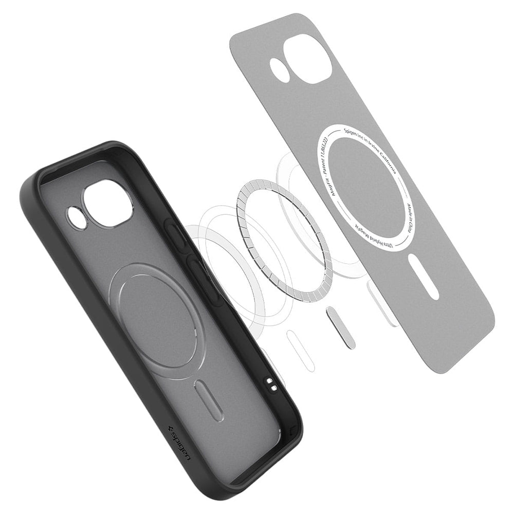 Custodia MagSafe per Google Pixel 10a, Spigen, Ultra Hybrid, Nera Satinata ACS11278