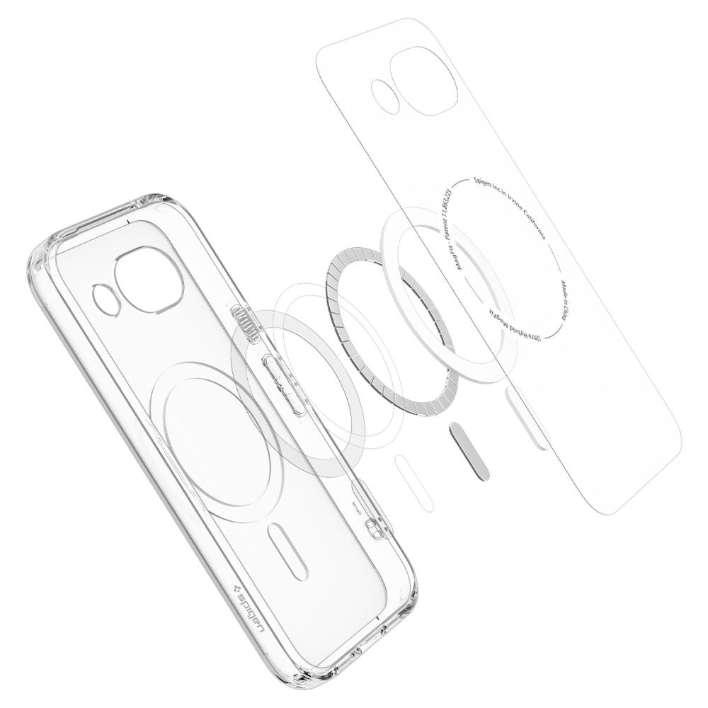 Custodia MagSafe per Google Pixel 10a, Spigen, Ultra Hybrid, Trasparente Bianca ACS11276