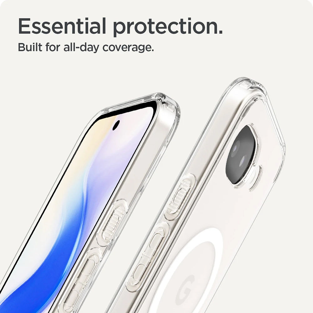 Custodia MagSafe per Google Pixel 10a, Spigen, Ultra Hybrid, Trasparente Bianca ACS11276