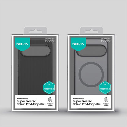 Custodia MagSafe per Google Pixel 11, Nillkin, Super Shield Pro, nera trasparente satinata